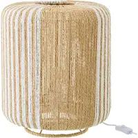 J-Line tafellamp touw cilinder metaal small - wit/naturel - 34 x 39 cm