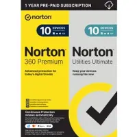 Norton 360 Premium met Utilities Ultimate 2026 | 10 Apparaten | 1 Jaar