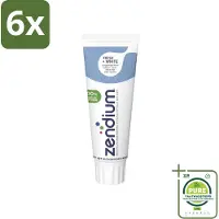 Zendium - Tandpasta - Fresh+ White - 75 ml - Voordeelverpakking - 6 stuks - Tandpasta - Frisse adem