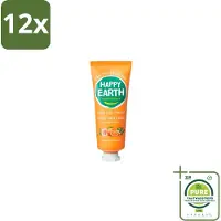 Happy Earth – Deodorant Cream – 100% Natuurlijk Rose Petitgrain – 40 ml - Voordeelverpakking - 12 stuks - Natuurlijke deodorant - Deodorant crème