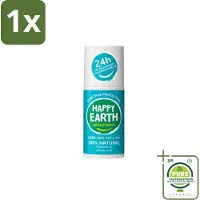 Happy Earth 1 x – Deodorant Roll-On – 100% Natuurlijk Cedar Lime – 75 ml - Deodorant - Natuurlijke Deodorant - Cederhout - Limoen - Fris