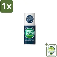 Happy Earth 1 x – Deodorant Roll-On – 100% Natuurlijk Men Protect – 75 ml - Natuurlijke Deodorant Voor Mannen - Frisse Geur - Deodorant Zonder Aluminium - Huidvriendelijk - Vegan Deodorant