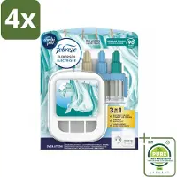 Ambi Pur - 3Volution - Starterkit - Fresh Linnen - 20 ml - Voordeelverpakking - 4 stuks - Luchtverfrissers - Geurdiffuser