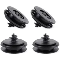 Amio Auto Matten Stopper / Matten Vastzetten Clip Schroeven Zwart (4 sets)