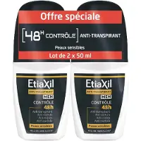 No Brand Etiaxil - Antiperspirant Deodorant - Heren - Matige transpiratie - Oksels - 48 uur controle - Roll-on - Set van 2 100 ml Roller