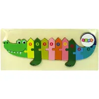 Lean Toys Set Houten Puzzels Krokodilnummers