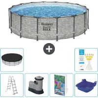 Bestway Steel Pro MAX, ronde opblaasbare zwembad - 488x122 cm - 5-delig, model S662