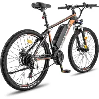 HDeye Hailong One 26 Inch Elektrische Fiets – 250W Borstelloze Motor – Afneembare 36V 13Ah Lithium Accu – SHIMANO 21 Versnellingen Met Voorvering LCD Display IP54