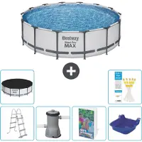 Bestway Steel Pro MAX, ronde opblaasbare zwembad - 427x122 cm - 5-delig, model S662