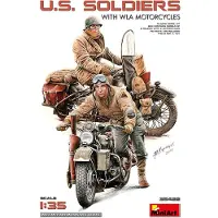 Other Modelbouwpakket Motorfiets - 35422 Amerikaanse Soldaten met WLA-Motorfietsen Plastic - 1:35 - Modelbouw