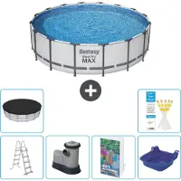 Bestway Steel Pro MAX, ronde opblaasbare zwembad - 488x122 cm - 5-delig, model S662