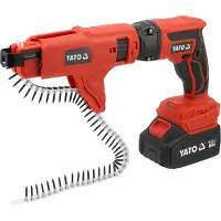 YATO rofessionele Accu Gipsplaatschroevendraaier 18V – Inclusief Bandschroef- & Enkele Schroef-opzetstuk – 4000 RPM