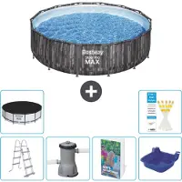 Bestway Steel Pro MAX, ronde opblaasbare zwembad - 427x107 cm - 5-delig, model S662