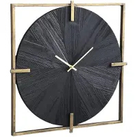 Ptmd Wandklok Oxxo Goudkleurig/zwart 53 Cm