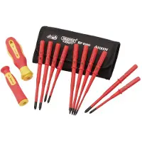 Kippers Rijssen XP1000 Schroevendraaierset, verwisselbare klingen, VDE Slimline, 12dlg