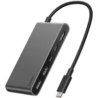 Belkin Connect 5-in-1 USB-C Hub – 4K 60Hz HDMI – 100W Power Delivery – 2x USB-C en 2x USB-A – Grijs