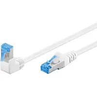 Pro Netwerkkabel | Cat6a S/FTP | 3 meter (1x Haaks, Wit)