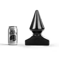 All Black - Extreme Anaal Plug - 21.5 x 10.5 cm - Zwart