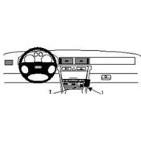 Brodit ProClip houder geschikt voor Audi A6/S6 1998-2004 Angled mount