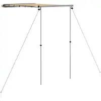 vidaXL Luifel voor camper en caravan 1,2x2x2,15 m beige