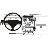 Brodit ProClip houder geschikt voor Opel Agila 2000-2006 Angled mount