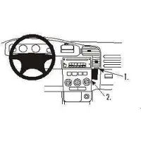 Brodit ProClip houder geschikt voor Opel Zafira A 1999-2004 Angled mount