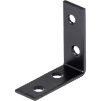 Alberts 824587 Stoelbeugel - verzinkt blauw - zwart - geplastificeerd - 40 x 40 x 15 mm | Set van 50