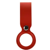 XCCESS PU Leather Airtag Loop Red