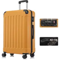 YONSLY Handbagage Koffer - 76 x 49 x 29 cm - 98 L - TSA Slot - 360° Draaibare Wielen - Grote Trolley - Oranje