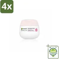 Garnier - SkinActive - Botanische Dagcrème - Rozenwater - Droge & Gevoelige Huid - 50 ml - Voordeelverpakking - 4 stuks - Dagcrème - Rozenwater