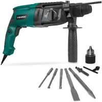 Vonroc Boorhamer 800W – 3 Joule – SDS plus – 4 functies – Incl. tandkransboorkop en accessoires