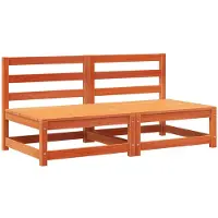 vidaXL Tuinbank zonder armleuning 2 st 70x70x67 cm grenenhout wasbruin