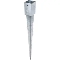 GAH Alberts 211301 inslag-paalvoet | voor ronde of vierkante houten palen | thermisch verzinkt | 91 x 91 mm | totale lengte 900 mm