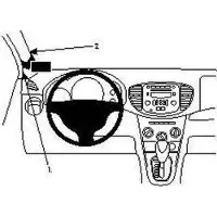 Brodit ProClip houder geschikt voor Hyundai i10 2011-2013 Left mount