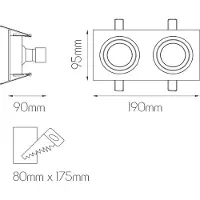 Fantasia Zoom I witte inbouwspot 2x 5W LED GU10 dimbaar