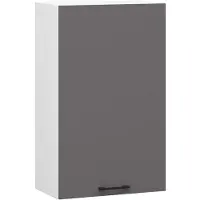 Akord Keukenkast modulaire OLIWIA W50 met 1 Deur / Hangkast / Bovenkast / Furniture Factory / Wit - Grafietgrijs / 50 x 72 x 30 cm