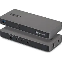 StarTech.com .com 303UE-TB5-HUB, Thunderbolt 5, Thunderbolt 5, USB 3.2 Gen 2 (3.1 Gen 2) Type-A, Kensington-slot, 80 Mbit/s, 7680 x 4320, Grijs