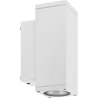 Deko-light LED-wandlamp buiten ShoreLine Pro Square, dimbaar, wit / opaal, Aluminium, Modern, LED wandlamp buiten