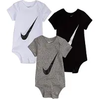 Nike Kids Rompertje/body grijs gemêleerd / zwart / wit