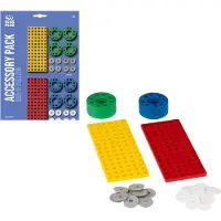 Plus plus Plus-Plus bouwplaat geel/rood klein en wielen: 26 stuks (3966)