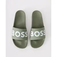 Hugo Boss Muiltjes 'Aryeh' olijfgroen / wit