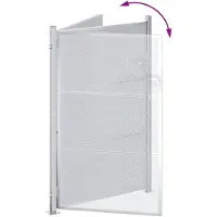 vidaXL Tuinpoort 85 x 144 cm Roestvrij staal zilver Vergrendelbaar