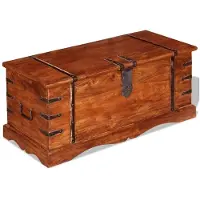 vidaXL Opbergkist massief hout