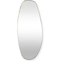 Sensahome Leandro Wandspiegel – Organische Spiegel – Asymmetrisch Design – 120x50 cm – Goud