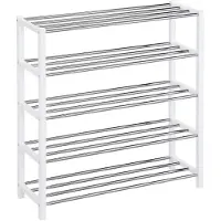 Idimex Schoenenrek DUBLIN met 5 planken – Wit