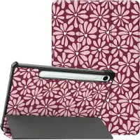 IMoshion Design Trifold Bookcase voor de Samsung Galaxy Tab S9 11.0 inch / S10 Lite / S10 FE / S9 FE 10.9 inch - Bloom Love Blush