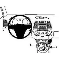 Brodit ProClip houder geschikt voor Hyundai i20 2009-2014 Console mount