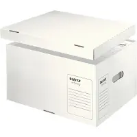 Leitz Opbergdozen Infinity - karton - L formaat - B 420 x D 350 x H 265 mm - wit - 10 stuks