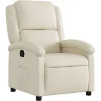 vidaXL Relaxfauteuil crèmekleurig kunstleer