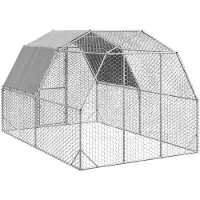 vidaXL Kippenren met dak 2,5x4x2,25 m gegalvaniseerd staal